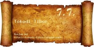 Tokodi Tibor névjegykártya
